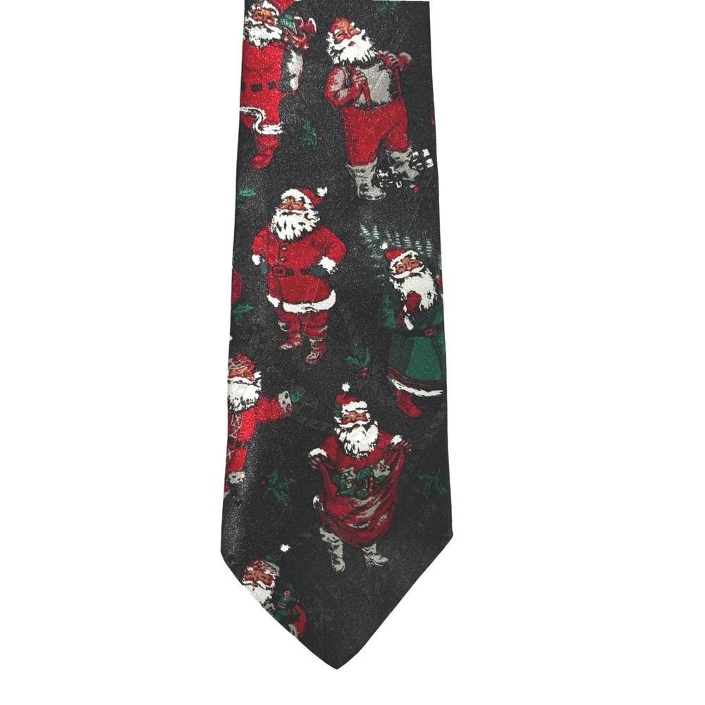 Hallmark Yule Tie Greetings Santa Claus Christmas Necktie‎ party festive career